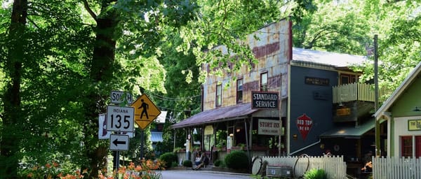 street view of a business in rural Indiana